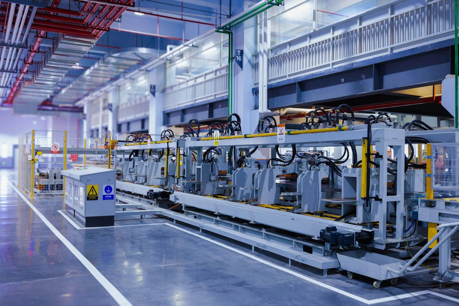 Machinery inside a factory